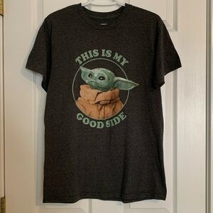 Star Wars This Is My Good Side Yoda T-shirt dark gray men’s size medium unisex